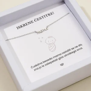 iskrene-čestitke-verižica-mama-srebrna